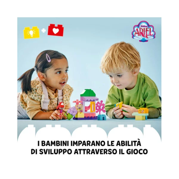 LEGO DUPLO Disney 10420 Il Chiosco del Caffè di Ariel e Flounder, Giocattolo della Sirenetta, Giochi Educativi Bambini 2+