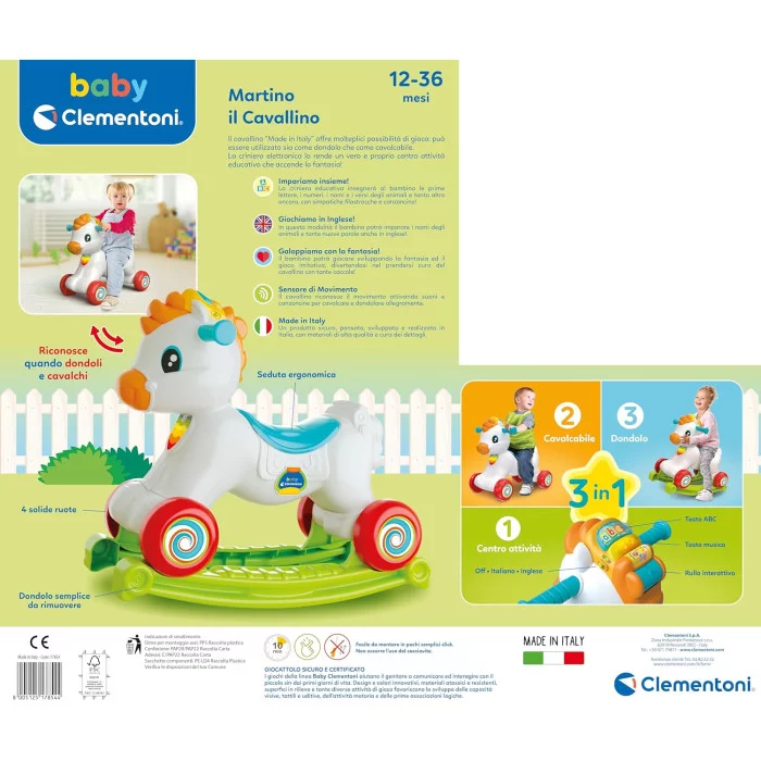 Martino Il Cavallino Cavalca Dondola Impara Clementoni 17854