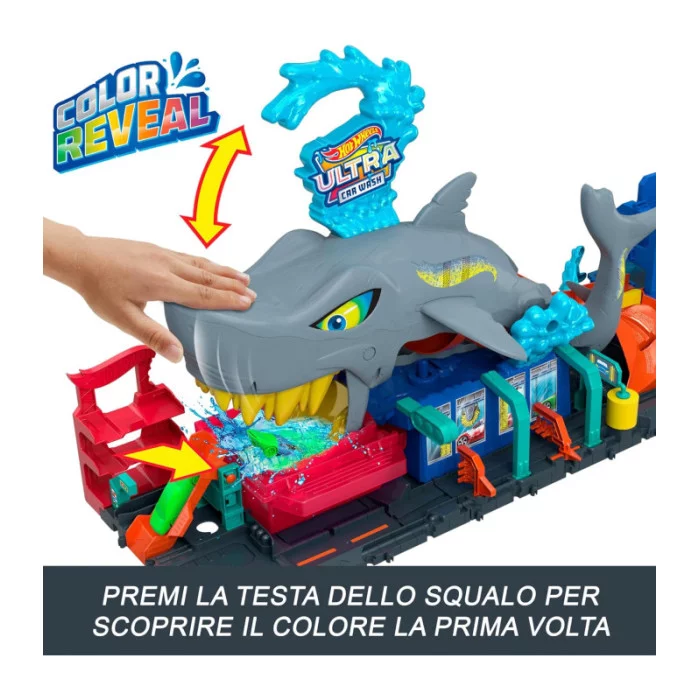 Hot Wheels 'Let's Race' Netflix Mega Squalo Autolavaggio HTN82