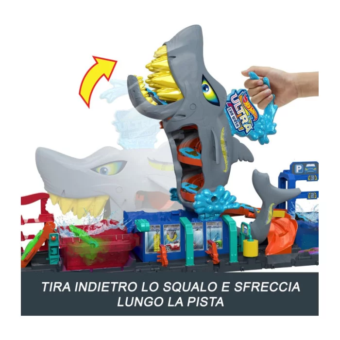 Hot Wheels 'Let's Race' Netflix Mega Squalo Autolavaggio HTN82