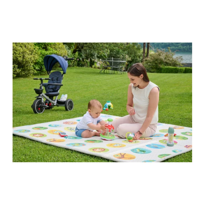 Tappeto Gioco Calcio Per Bambini 80x150 Cm - In Poliestere Verde, Bianco E Nero, Anti-Allergico E Facile Da Pulire - Foto 9