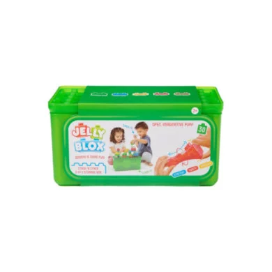 Jelly Blox Mattoncini Morbidi Contenitore 30 pezzi di Goliath