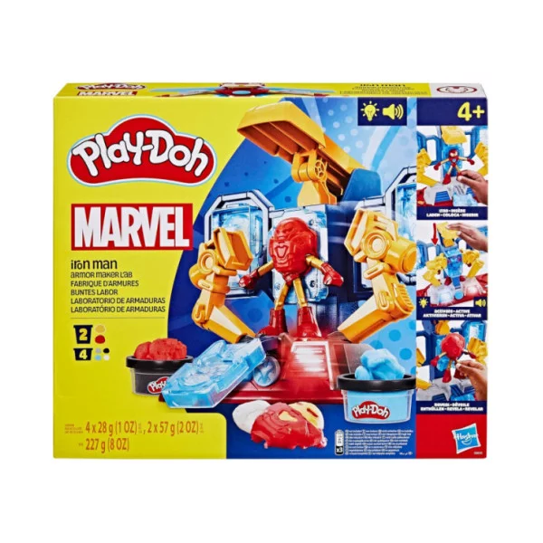 PlayDoh Marvel Set da Gioco Laboratorio di creazione dell'armatura di Iron Man