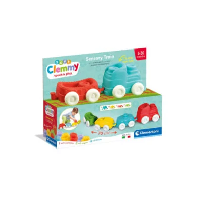 Playset Treno con Mattoncini Morbidi Bambini 6 Mesi Clementoni 17961
