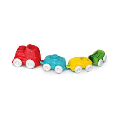 Playset Treno con Mattoncini Morbidi Bambini 6 Mesi Clementoni 17961