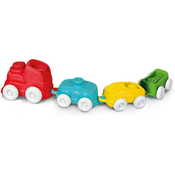 Playset Treno con Mattoncini Morbidi Bambini 6 Mesi Clementoni 17961