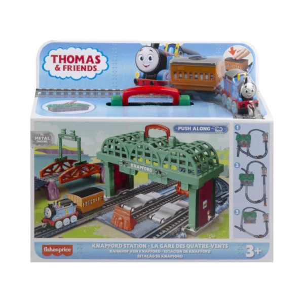 Il Trenino Thomas, Stazione di Knapford pista con Playset 2 in 1 e Valigetta HGX63