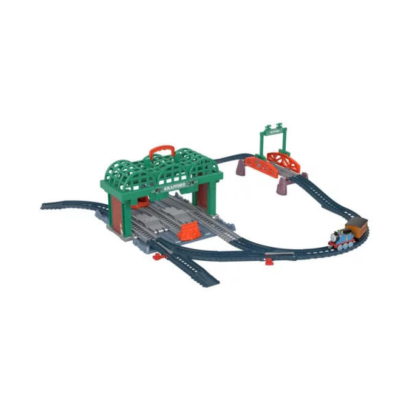 Il Trenino Thomas, Stazione di Knapford pista con Playset 2 in 1 e Valigetta HGX63