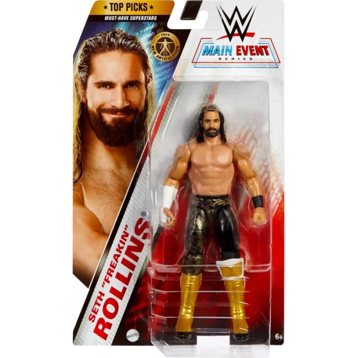Action Figure WWE Seth Rollins - Da 6 Pollici, 10 Punti Articolazione, Collezionabile Per Appassionati - Foto 2