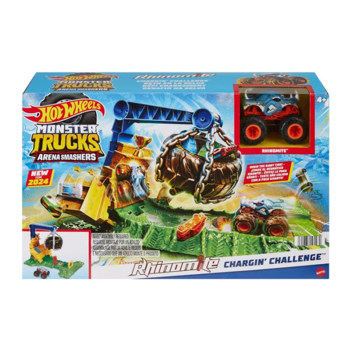Hot Wheels Monster Trucks Sfida Demolizione del Carico Rhinomite HTP18