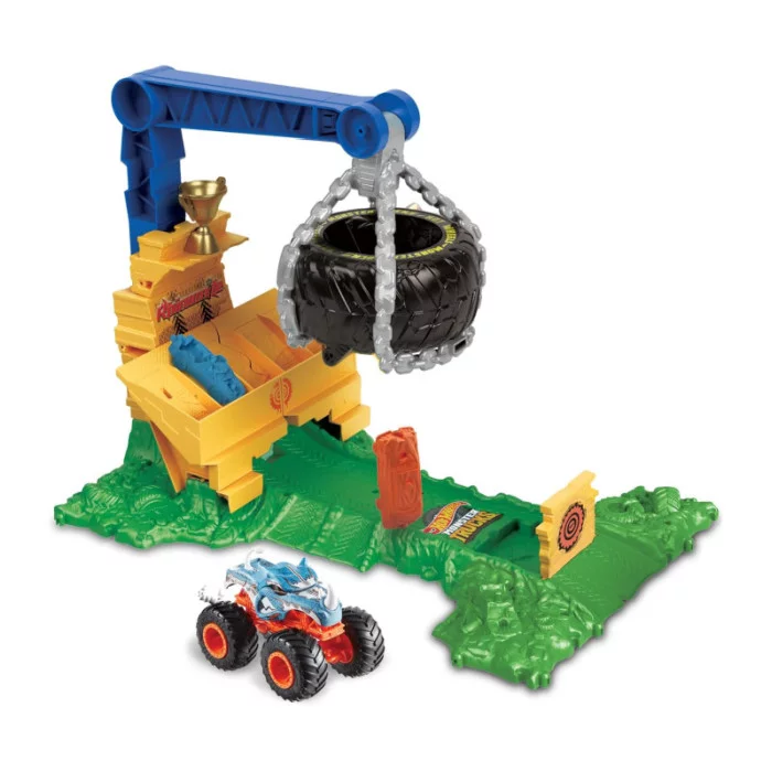 Hot Wheels Monster Trucks Sfida Demolizione del Carico Rhinomite HTP18