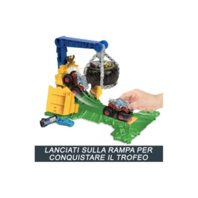 Hot Wheels Monster Trucks Sfida Demolizione del Carico Rhinomite HTP18