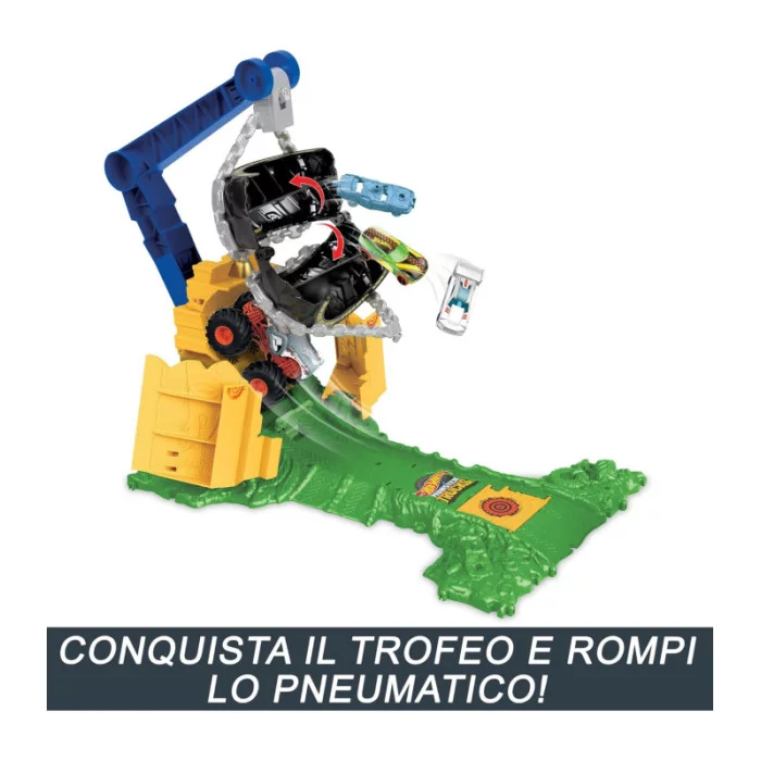 Hot Wheels Monster Trucks Sfida Demolizione del Carico Rhinomite HTP18