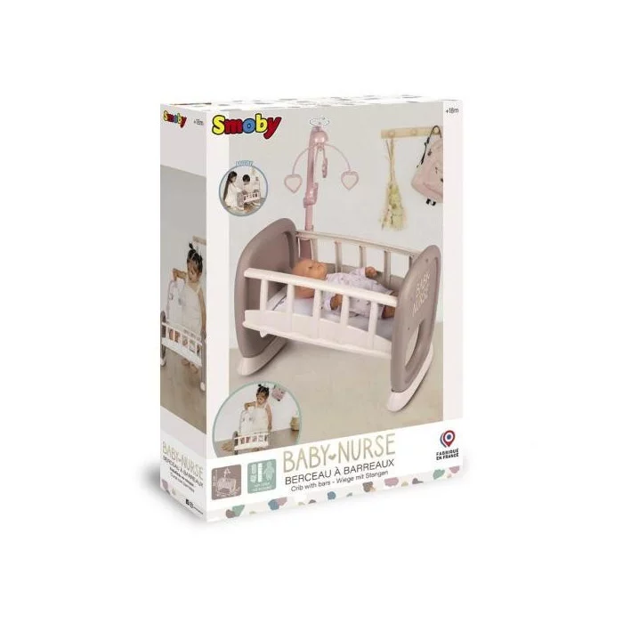 Baby Nurse Culla Con Giostrina Smoby Bambola Non Inclusa