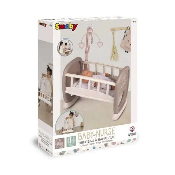Baby Nurse Culla Con Giostrina Smoby Bambola Non Inclusa