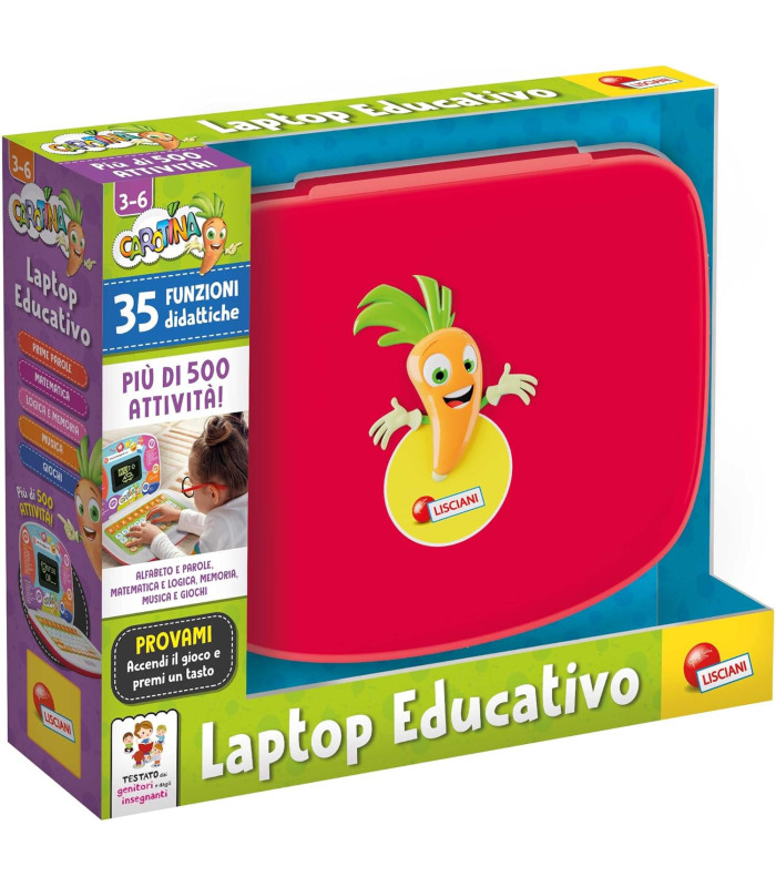 Liscianigiochi Carotina Baby Laptop | Sprechendes Spielzeug Mit Licht & Melodien
