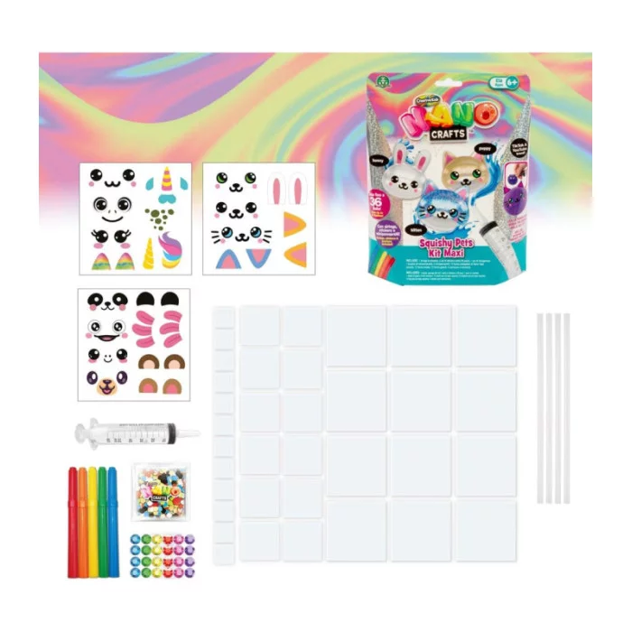 Nano Craft Kit Deluxe Creazione Bolle e Animali Squishy con Nano Tape