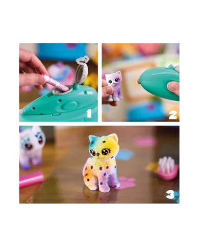 Washimals Pets Spray Boutique Set attività Colora Lava Ricolora con 4 Cuccioli Crayola