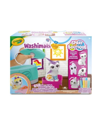 Washimals Pets Spray Boutique Set attività Colora Lava Ricolora con 4 Cuccioli Crayola