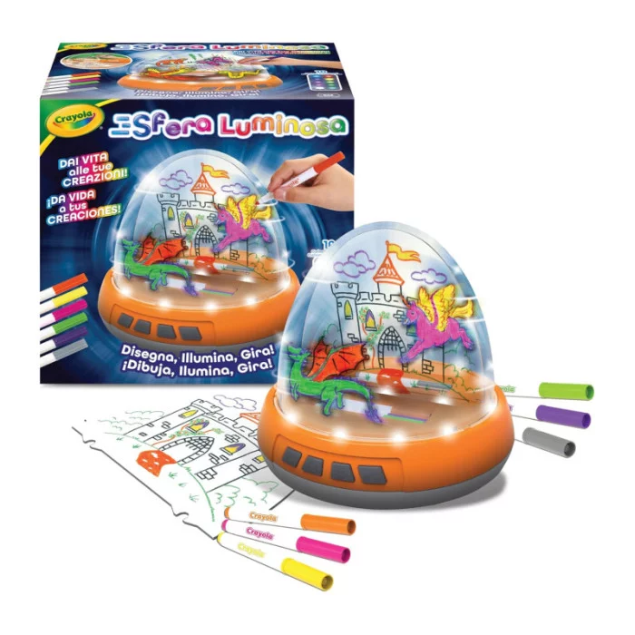 Sfera Luminosa Set Motorizzato con Luci e Movimento per Creare Disegni su Due Livelli CRAYOLA
