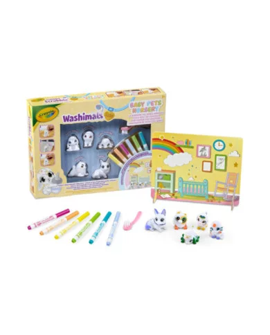 Washimals Pets Baby Pets Nursery Set con 5 Cuccioli