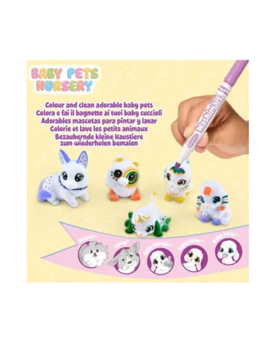 Washimals Pets Baby Pets Nursery Set con 5 Cuccioli