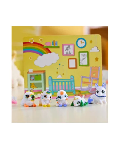 Washimals Pets Baby Pets Nursery Set con 5 Cuccioli