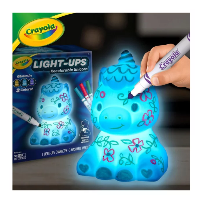 CRAYOLA Illumina: Unicorno, lavabile, luce notturna a forma di unicorno
