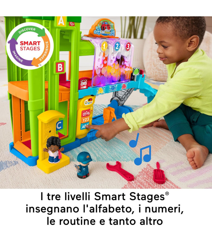 Fisher Price Little People Autolavaggio, playset interattivo con