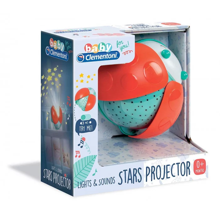 Dolce Proiettore Coccinella Baby for You Light & Sounds Stars Clementoni 17265