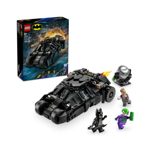 LEGO DC 76303 Tumbler di Batman Contro Two-Face e The Joker - Macchina Batmobile Giocattolo da Costruire, Giochi Bambini 8+