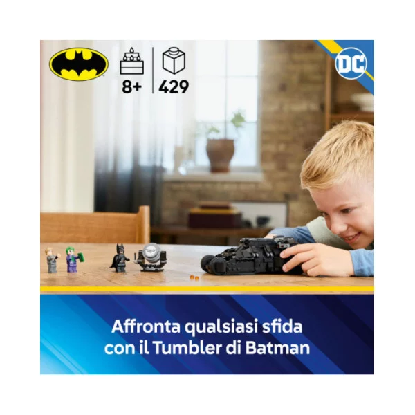 LEGO DC 76303 Tumbler di Batman Contro Two-Face e The Joker - Macchina Batmobile Giocattolo da Costruire, Giochi Bambini 8+
