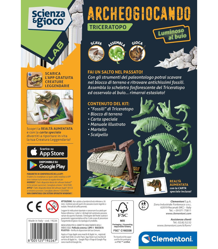 Archeogiocando Triceratopo Clementoni 19226