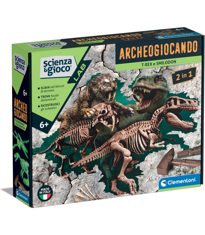 Scienza e Gioco Lab Archeogiocando T-Rex e Smilodon in