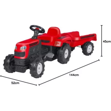 Rolly Toys 12121 - Veicolo A Pedali Kid X Con Rimorchio Rosso - Foto 9