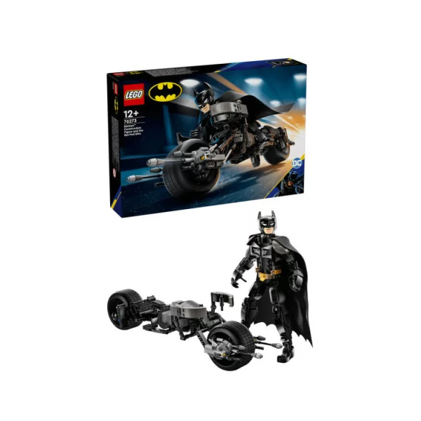 LEGO DC 76273 Il Personaggio Costruibile di Batman con Bat-Pod, Moto e Action Figure Supereroe Giocattolo, Regalo per Bambini