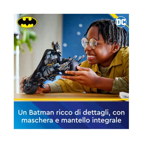 LEGO DC 76273 Il Personaggio Costruibile di Batman con Bat-Pod, Moto e Action Figure Supereroe Giocattolo, Regalo per Bambini