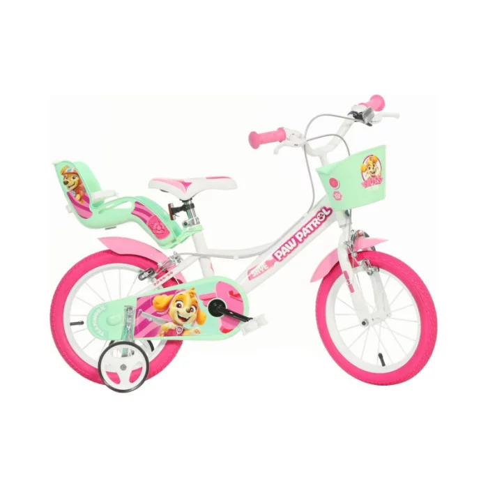 Bicicletta Bambini Paw Patrol 12" - Unisex, Ruote Da Allenamento, Sella Regolabile, Rosso - Foto 2