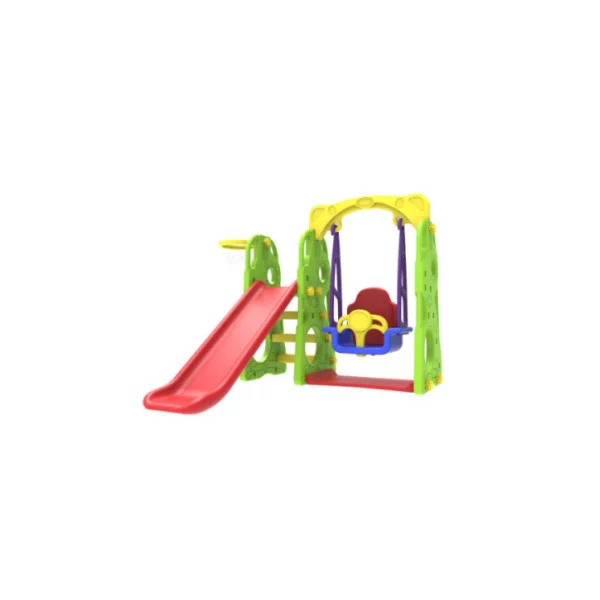 Playground Completo per Bambini – Gioco da Giardino con Altalena, Scivolo e Canestro