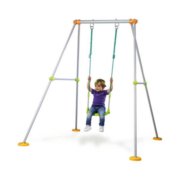 Altalena Plus con Struttura Tubolare in Metallo Seggiolino Evolutivo 2 in 1 Altezza 180 Cm