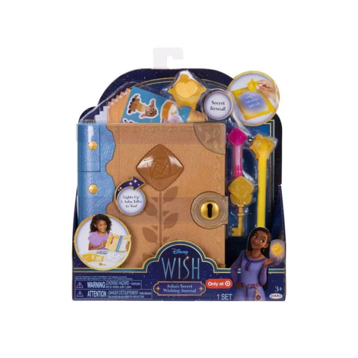 Disney Wish Diario Segreto di Asha con Suoni, Luci, Pennarelli Magici e Adesivi – 3+ Anni