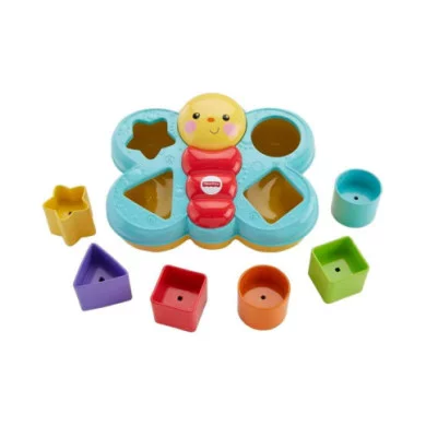 Fisher-Price Farfalla Cercaforme – Gioco Educativo con 6 Blocchi Colorati per Bambini dai 6 Mesi in su