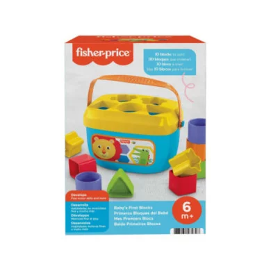 Fisher-Price Secchiello Blocchi Assortiti – 10 Forme Colorate da Impilare e Inserire – Gioco Educativo 6+ Mesi