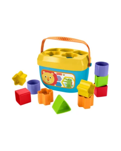 Fisher-Price Secchiello Blocchi Assortiti – 10 Forme Colorate da Impilare e Inserire – Gioco Educativo 6+ Mesi