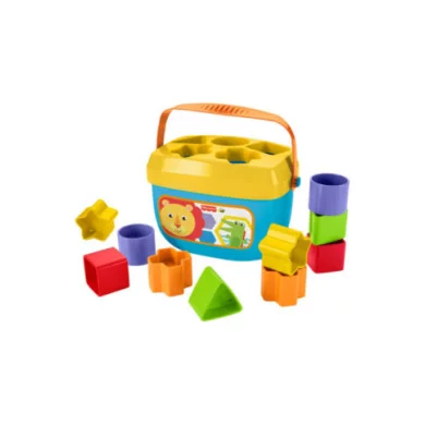 Fisher-Price Secchiello Blocchi Assortiti – 10 Forme Colorate da Impilare e Inserire – Gioco Educativo 6+ Mesi
