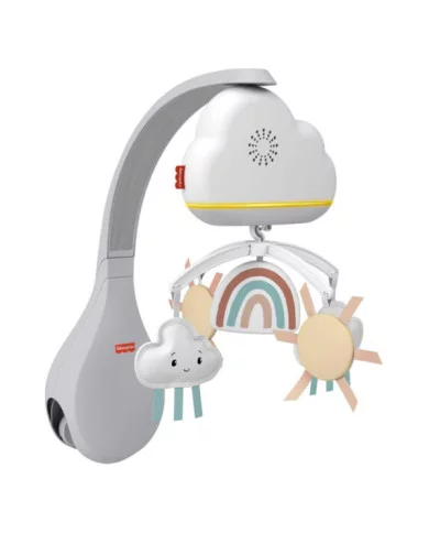 Fisher-Price Giostrina Dolce Arcobaleno – Musica, Luci e Nuvolette per Culla Neonati 0+ Mesi – Unità Rilassante HBP40
