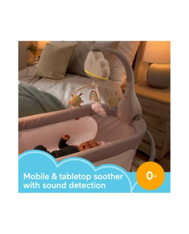 Fisher-Price Giostrina Dolce Arcobaleno – Musica, Luci e Nuvolette per Culla Neonati 0+ Mesi – Unità Rilassante HBP40