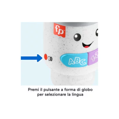 Fisher-Price Tazza Ridi & Impara – Giocattolo Interattivo con Luci, Suoni e Canzoni Educative – 6+ Mesi