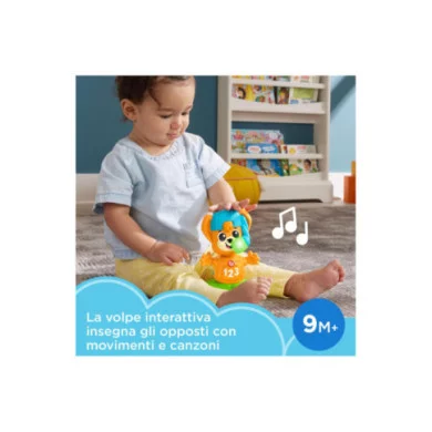 Fisher-Price Animal Band – Rino il Volpino Interattivo con Luci, Musica e Movimento – Gioco Educativo 9+ Mesi