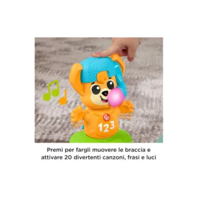 Fisher-Price Animal Band – Rino il Volpino Interattivo con Luci, Musica e Movimento – Gioco Educativo 9+ Mesi